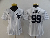Women Yankees 99 Aaron Judge White 2020 Nike Cool Base Jersey,baseball caps,new era cap wholesale,wholesale hats